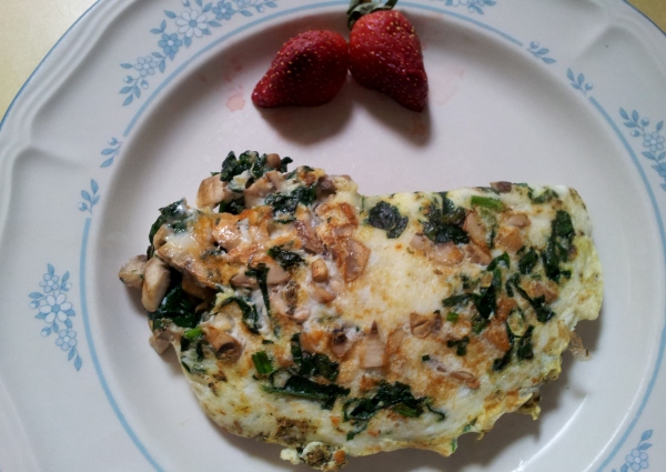 Egg White_Spinach_Mushroom Omelet